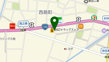 ツルハドラッグ 小牧西之島店の地図画像