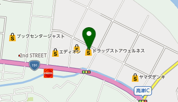 ウェルネス 益田高津店の地図画像