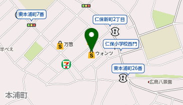 ウォンツ 本浦店の地図画像