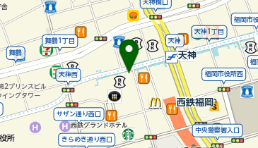 ツルハドラッグ ヒューリックスクエア福岡天神店の地図画像