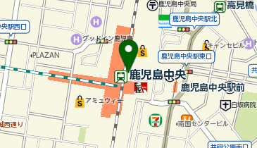 ドラッグイレブン JR鹿児島中央駅店の地図画像