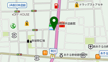 ドミノ・ピザ あきる野の地図画像