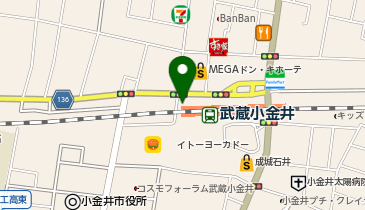 JINS nonowa武蔵小金井店の地図画像