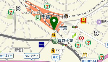 3COINS ペリエ千葉店の地図画像