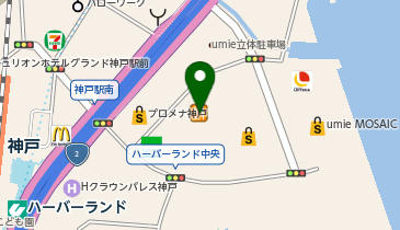 3COINS  plus 神戸ハーバーランドumie店の地図画像