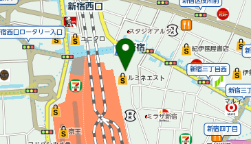 one after another NICE CLAUP 新宿ルミネエスト店の地図画像