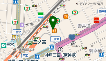 LOCUST 三宮OPA2店の地図画像