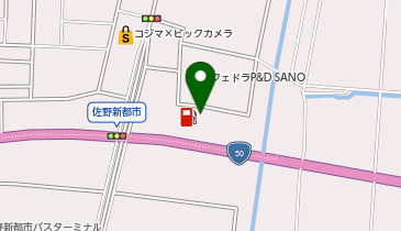 【キタセキ】 佐野インター西SSの地図画像