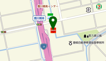 【西日本フリート】 エネオス セルフルート23豊橋TSの地図画像