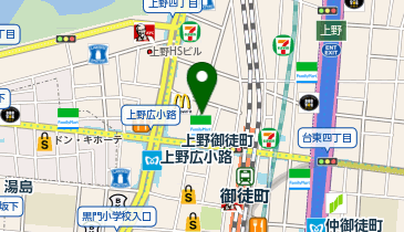 天下一品 上野アメ横店の地図画像