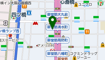 コンタクトのアイシティ 心斎橋店の地図画像
