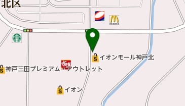 コンタクトのアイシティ イオンモール神戸北店(上津台)の地図画像