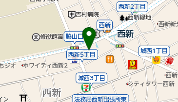 コンタクトのアイシティ 西新店の地図画像