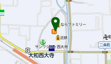 コンタクトのアイシティ ならファミリー店の地図画像