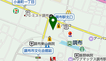 コンタクトのアイシティ 調布パルコ店の地図画像