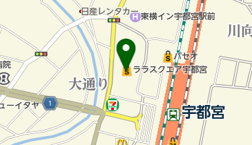 コンタクトのアイシティ トナリエ宇都宮店の地図画像