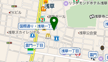 コンタクトのアイシティ 浅草ROX・3G店の地図画像