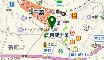 コンタクトのアイシティ ペリエ千葉店の地図画像