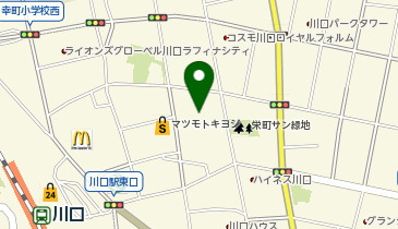 コンタクトのアイシティ 川口 樹モールプラザ店の地図画像