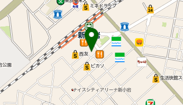 コンタクトのアイシティ 新小岩店の地図画像