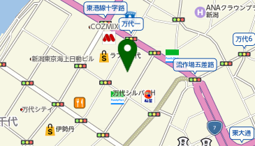 コンタクトのアイシティ 新潟万代ラブラ2店の地図画像