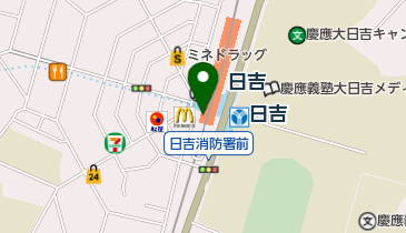 コンタクトのアイシティ 日吉東急店の地図画像