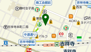 コンタクトのアイシティ 吉祥寺レンガモール店の地図画像