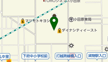 コンタクトのアイシティ 小田原ダイナシティイースト店の地図画像