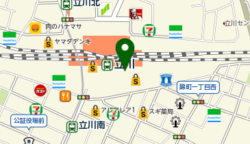 グローバル治療院 グランデュオ立川の地図画像