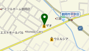 ゲオ 鶴岡美咲町店の地図画像