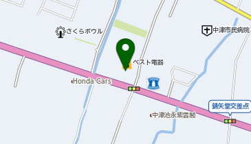 ゲオ 中津店の地図画像