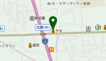 ゲオ 草加花栗店の地図画像