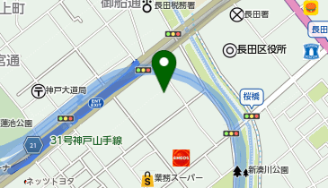 ゲオ モバイル長田店の地図画像