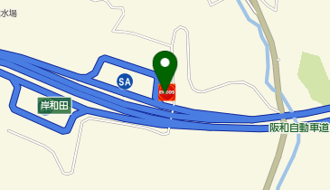 【ENEOSウイング】 阪和自動車道(上り)岸和田サービスエリアSSの地図画像