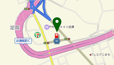 【ENEOSウイング】 沼津インターSSの地図画像