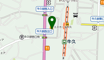 DAISO エスカード牛久店の地図画像
