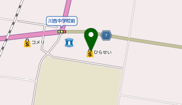 DAISO ひらせい川西店の地図画像