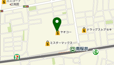 DAISO ヤオコー南桜井店の地図画像