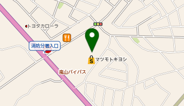 DAISO ヤオコー嵐山バイパス店の地図画像