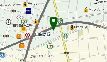 ザ・ダイソー THREEPPY フレル・ウィズ自由が丘店の地図画像