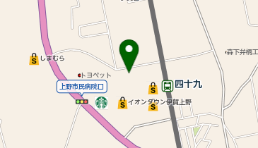 DAISO イオンタウン伊賀上野店の地図画像