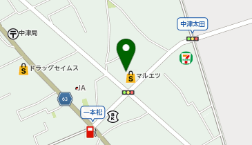 DAISO マルエツ中津店の地図画像