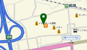 THREEPPY イオンモール盛岡店の地図画像