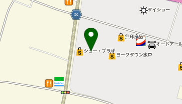 DAISO ヨークタウン水戸元吉田店の地図画像