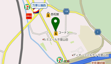 DAISO コーナン千里山田店の地図画像
