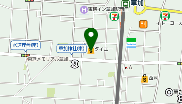 DAISO ダイエー草加店の地図画像