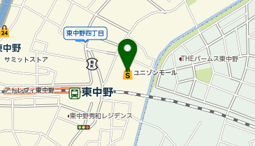 DAISO ユニゾンモール東中野店の地図画像