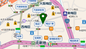 Standard Products 梅田DTタワー店の地図画像