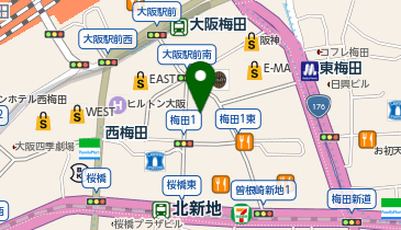 THREEPPY 梅田DTタワー店の地図画像