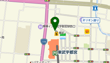 THREEPPY 宇都宮東武店の地図画像